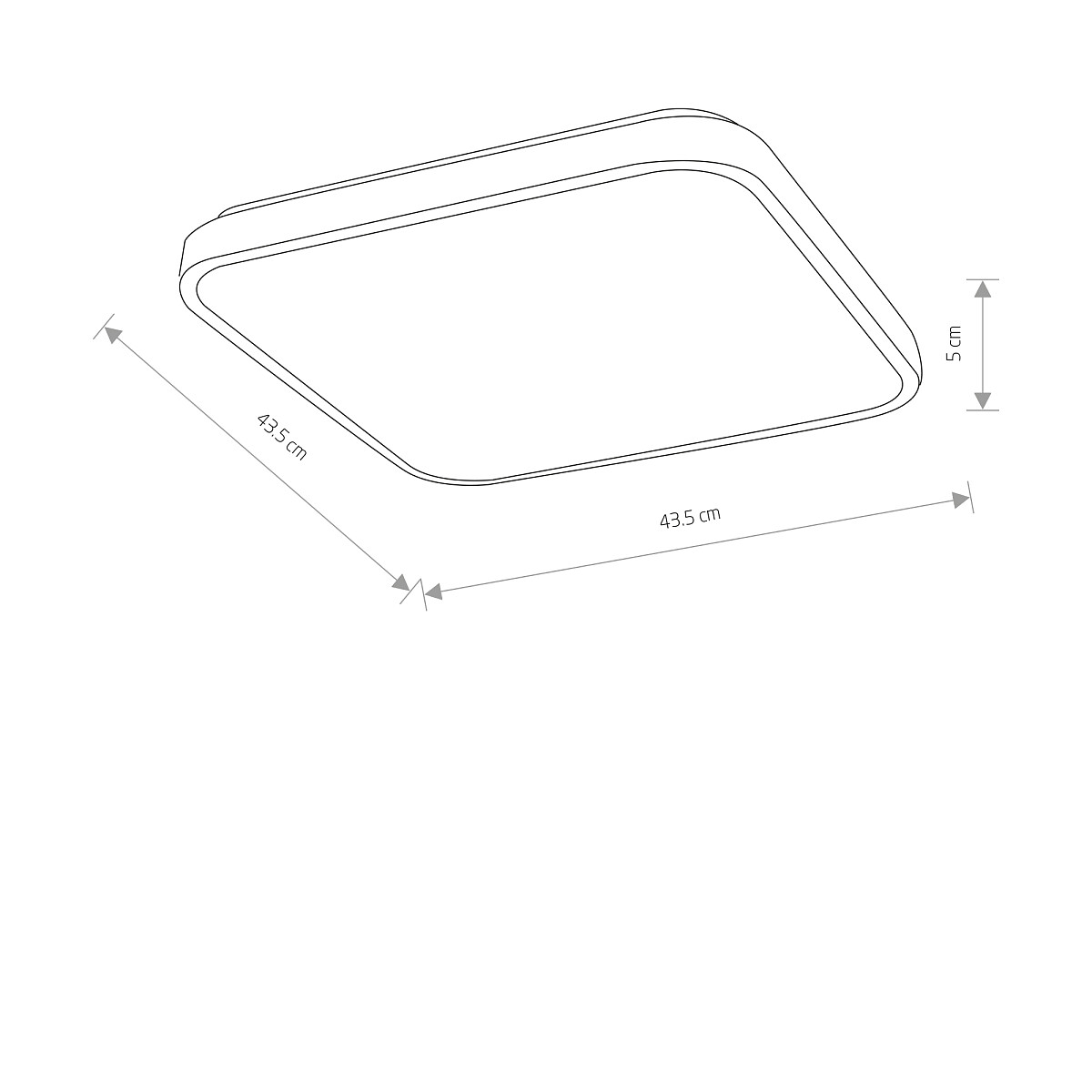 AGNES SQUARE LED PRO white M 3000K 10991 Nowodvorski Lighting