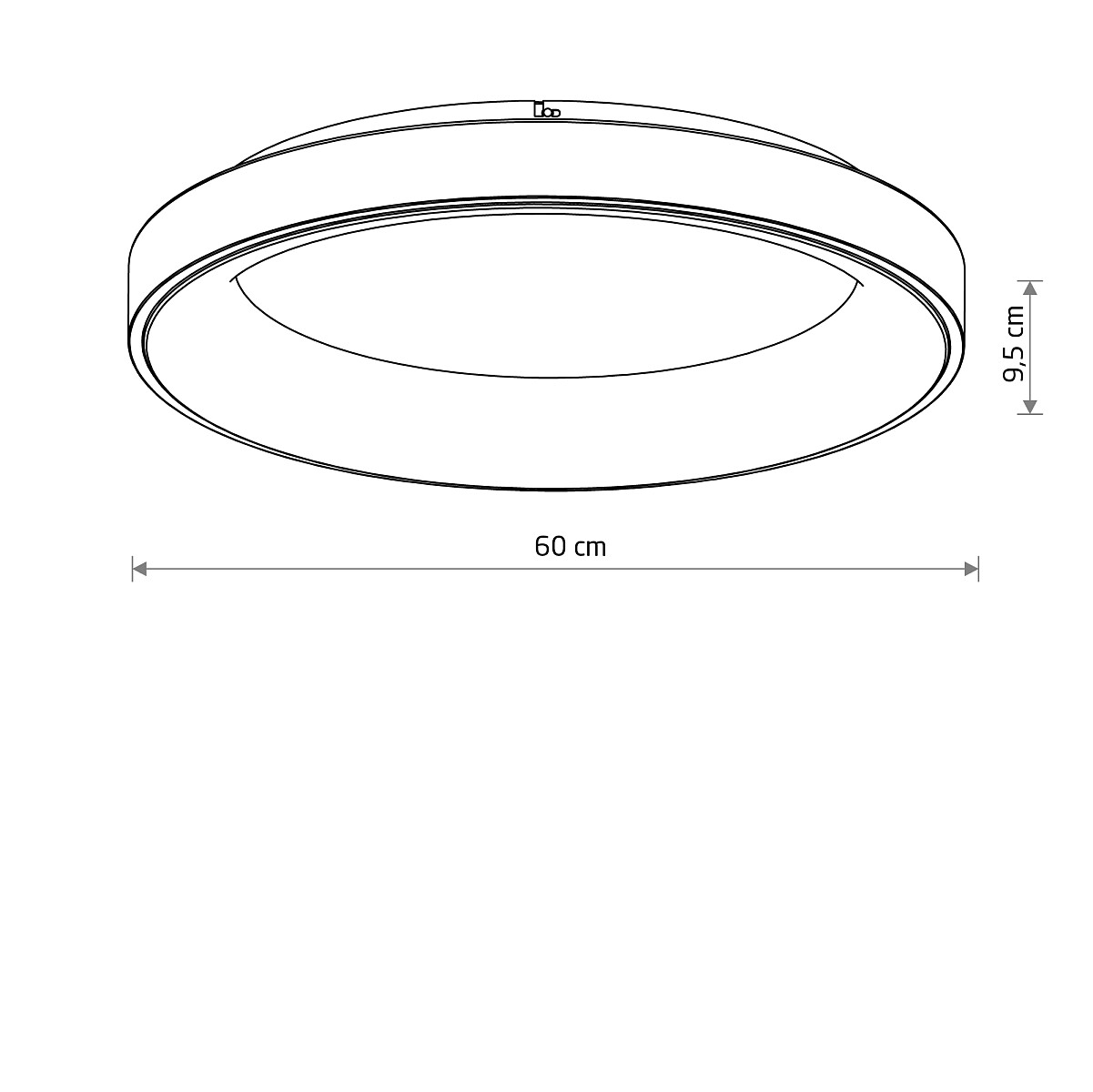 NIKKI ROUND LED black 60W 4000K 11212 Nowodvorski Lighting