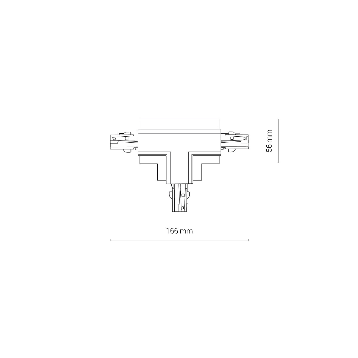 CTLS RECESSED POWER T CONNECTOR white RIGHT 2 8681 Nowodvorski Lighting