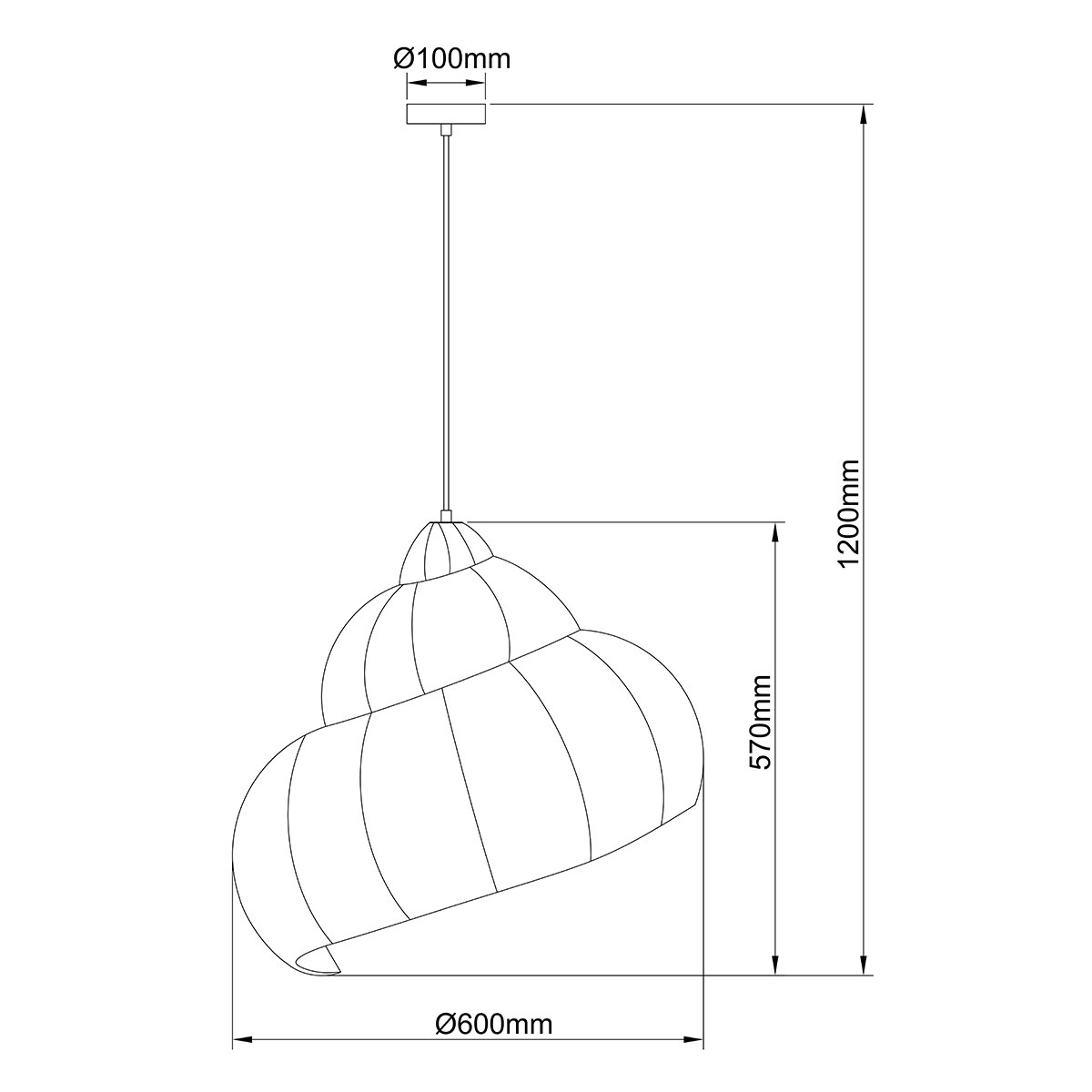 SHELLA rattan 60 LP-1806/1P 60cm