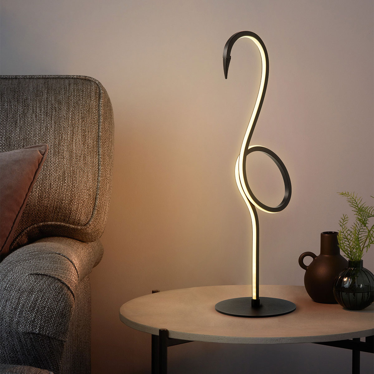 FLAMINGO black FLAMINGO-TL-BLK Elstead Lighting