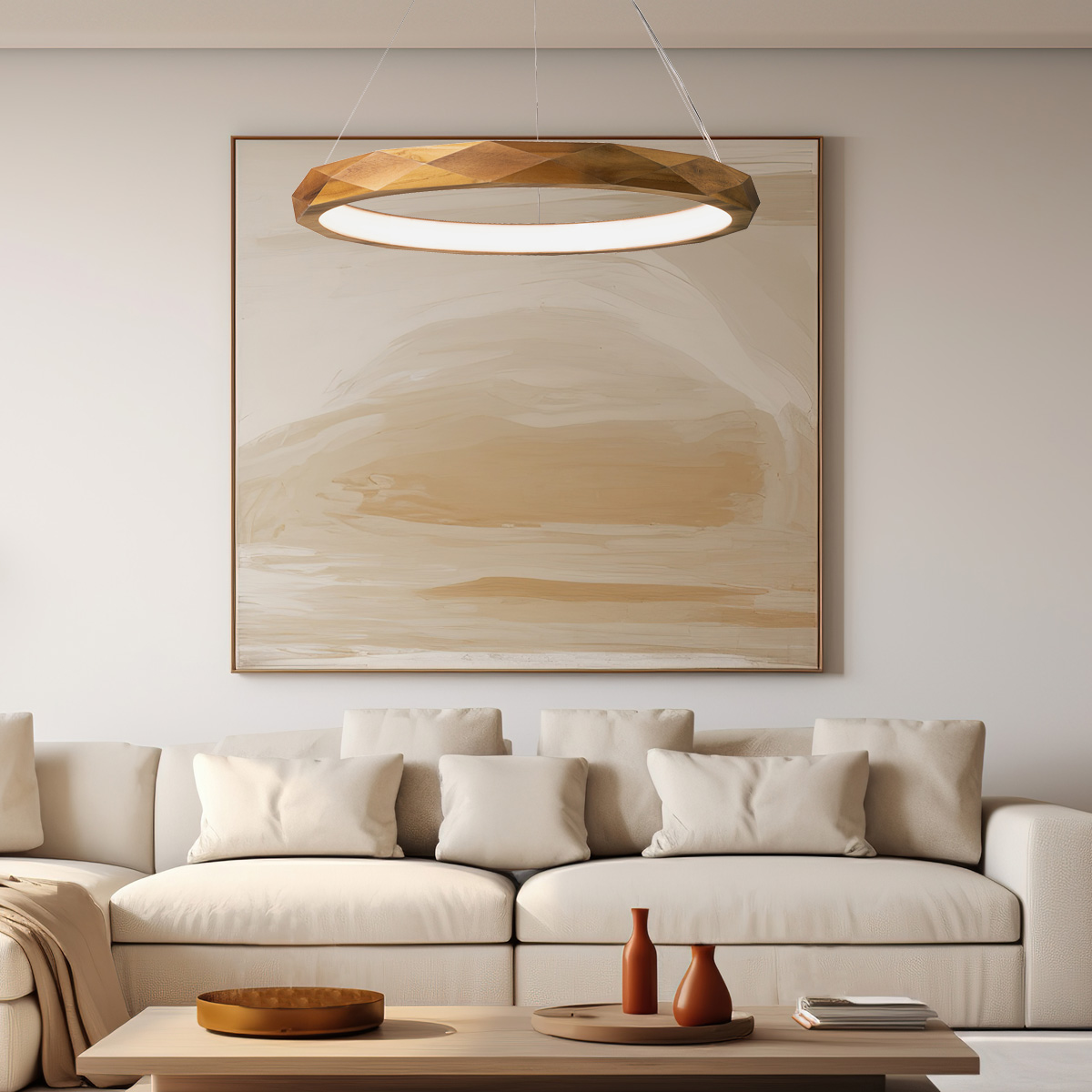 ANGULAR QN-ANGULAR-RING-LED-80-TEAK