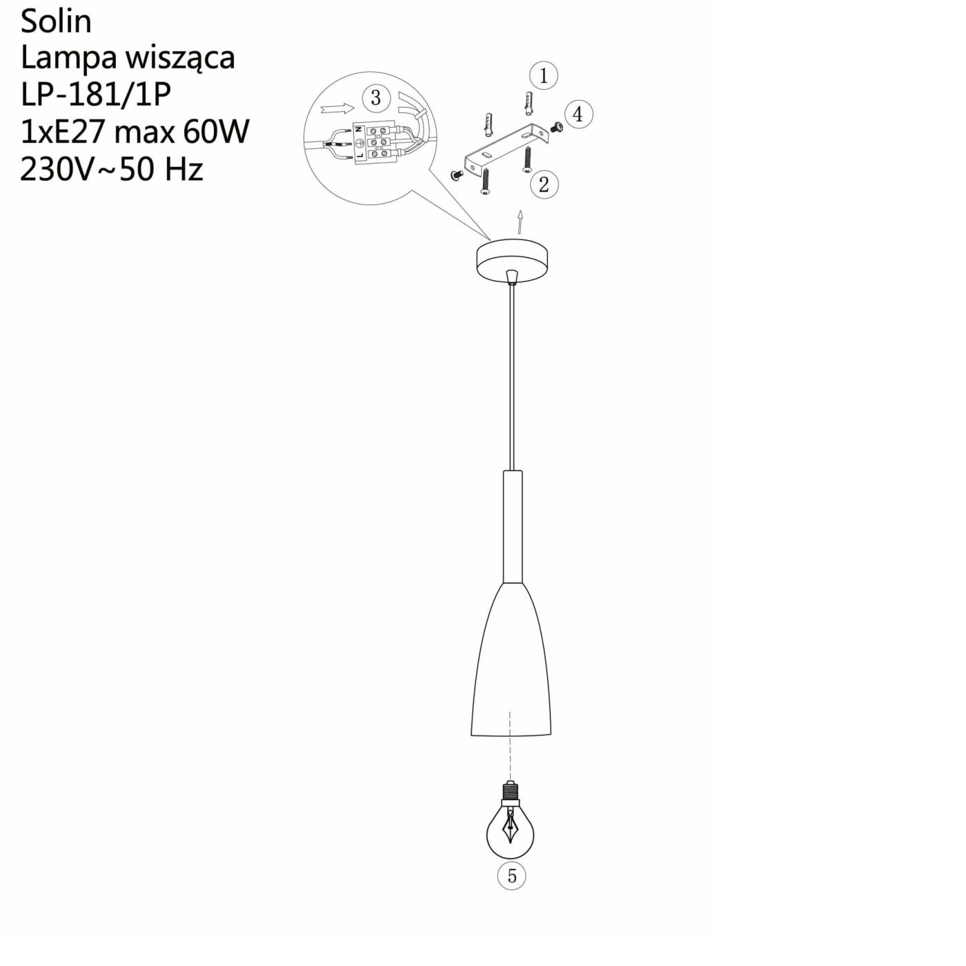 SOLIN white I LP-181/1P WH