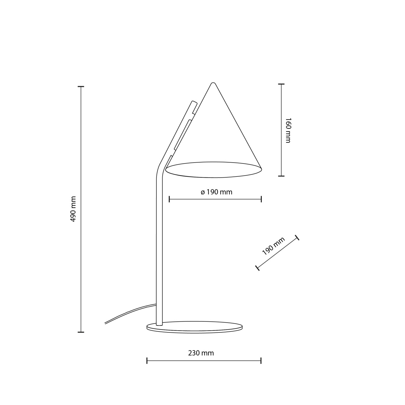 CONO black 16009 TK Lighting