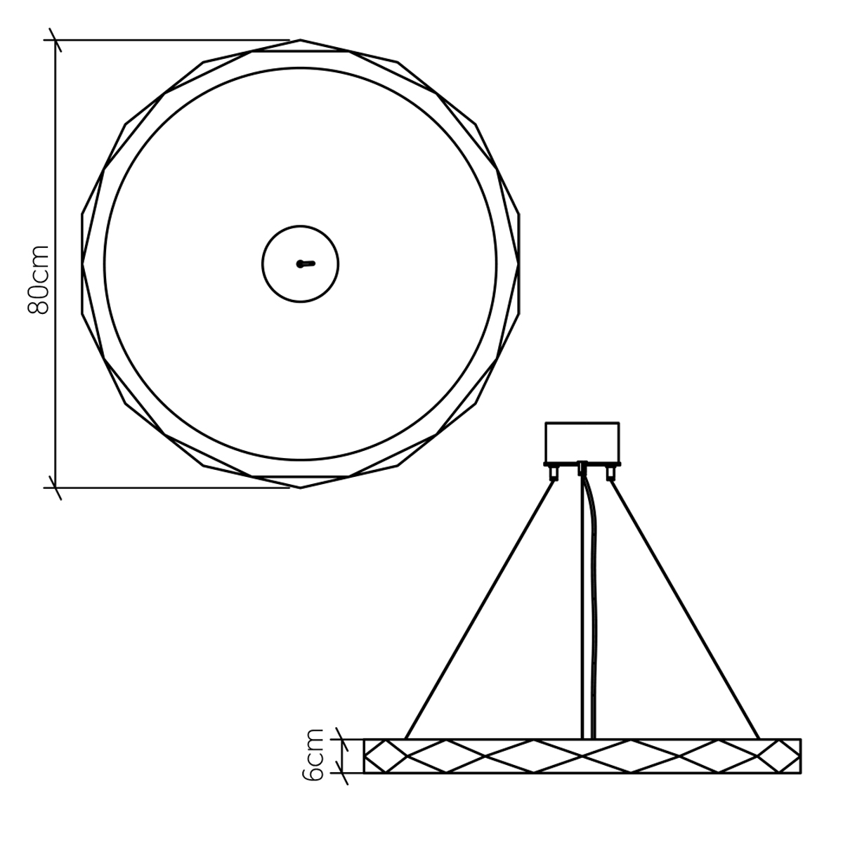 ANGULAR QN-ANGULAR-RING-LED-80-TEAK