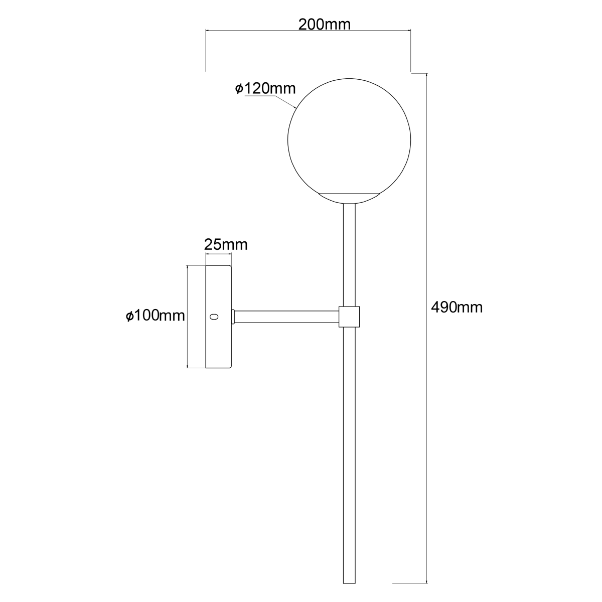 PIRULETA chrome LP-008/1W CH