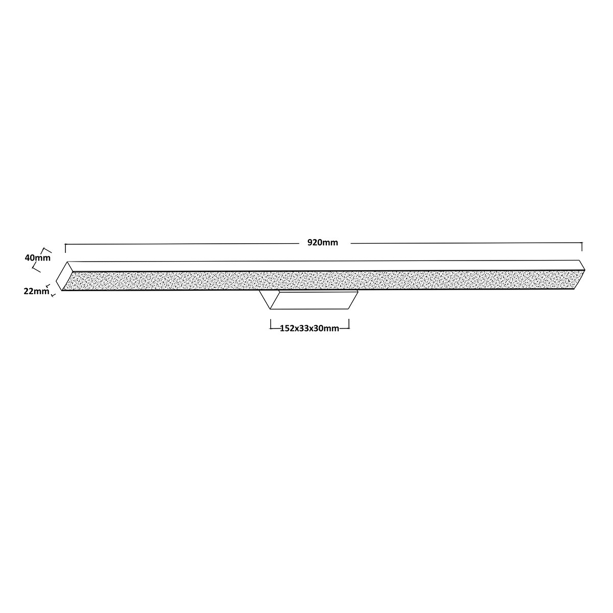 AQUA LED black L LP-987/1W L BK