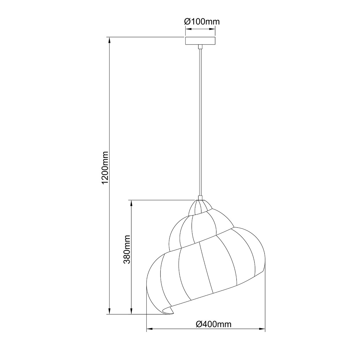 SHELLA rattan 40 LP-1806/1P 40cm