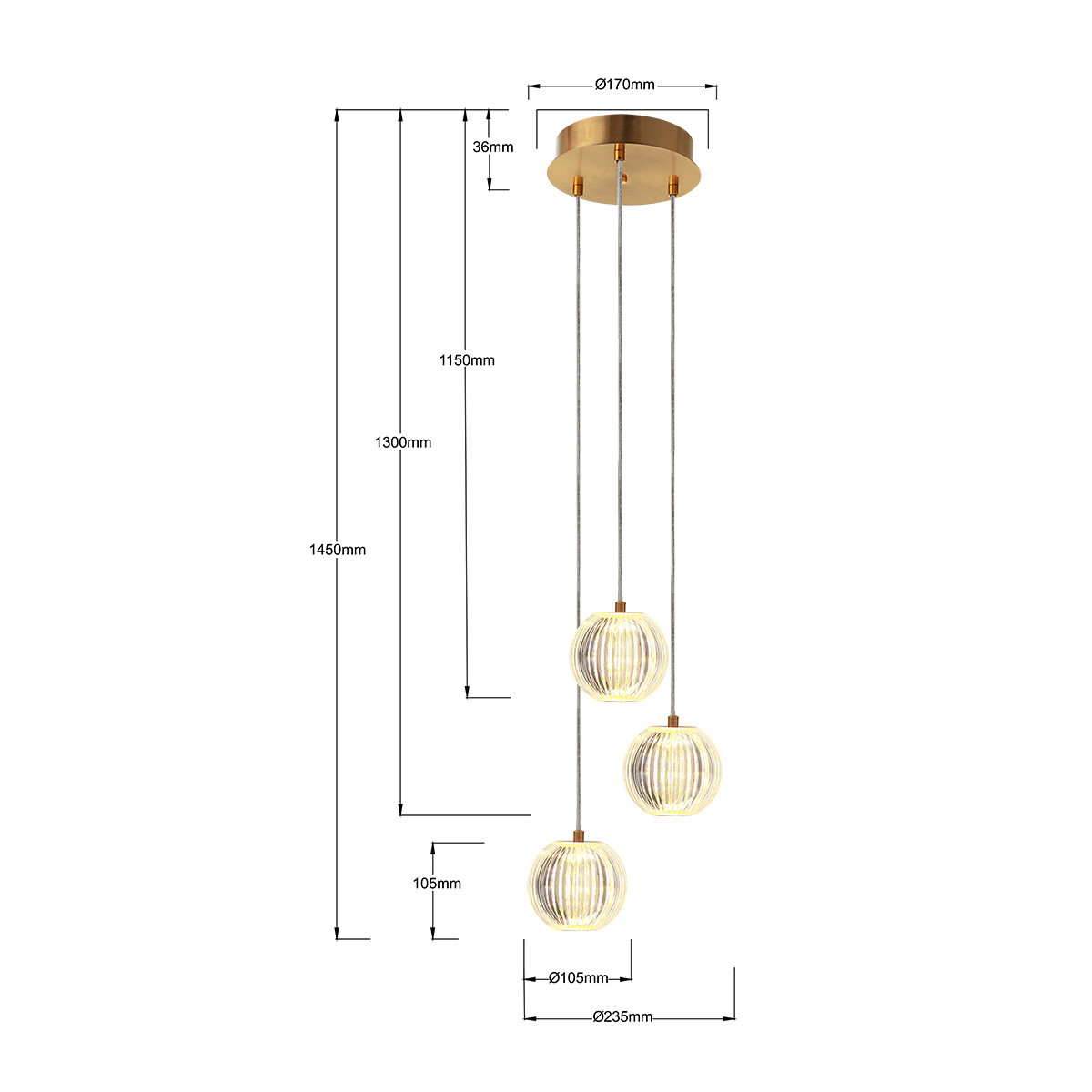 BRILLANT LED CCT III LP-3303/3P GD