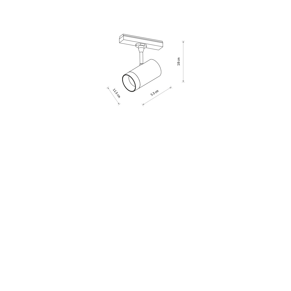 UT-LVM MINI SPOT LED 12W black 3000K 11316 Nowodvorski Lighting