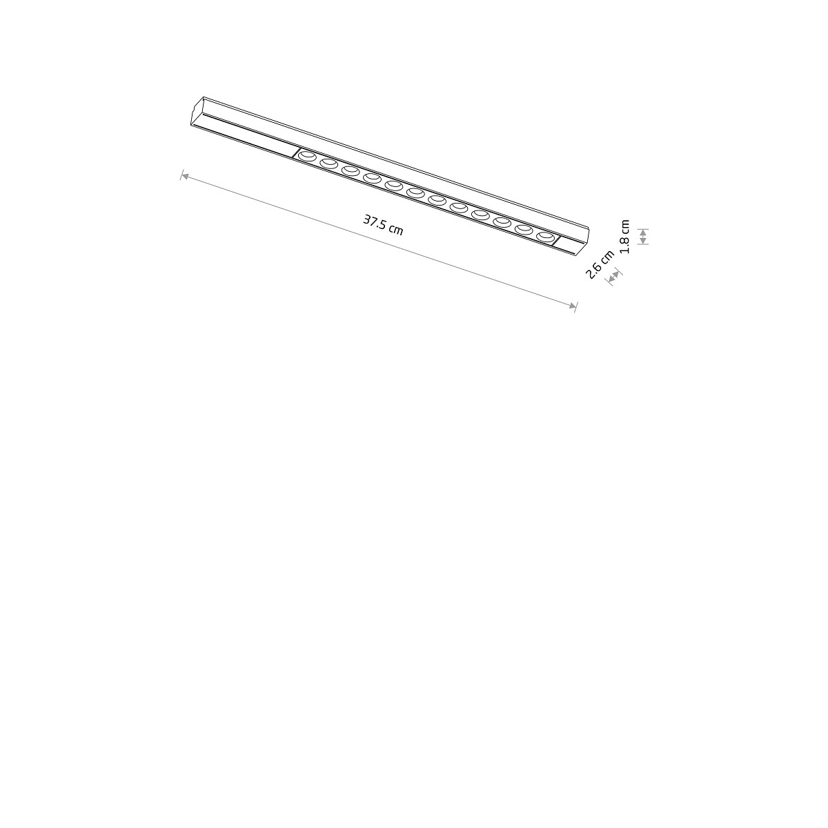 UT-LVM MINI FOCUS LED 12W black 3000K 11305 Nowodvorski Lighting